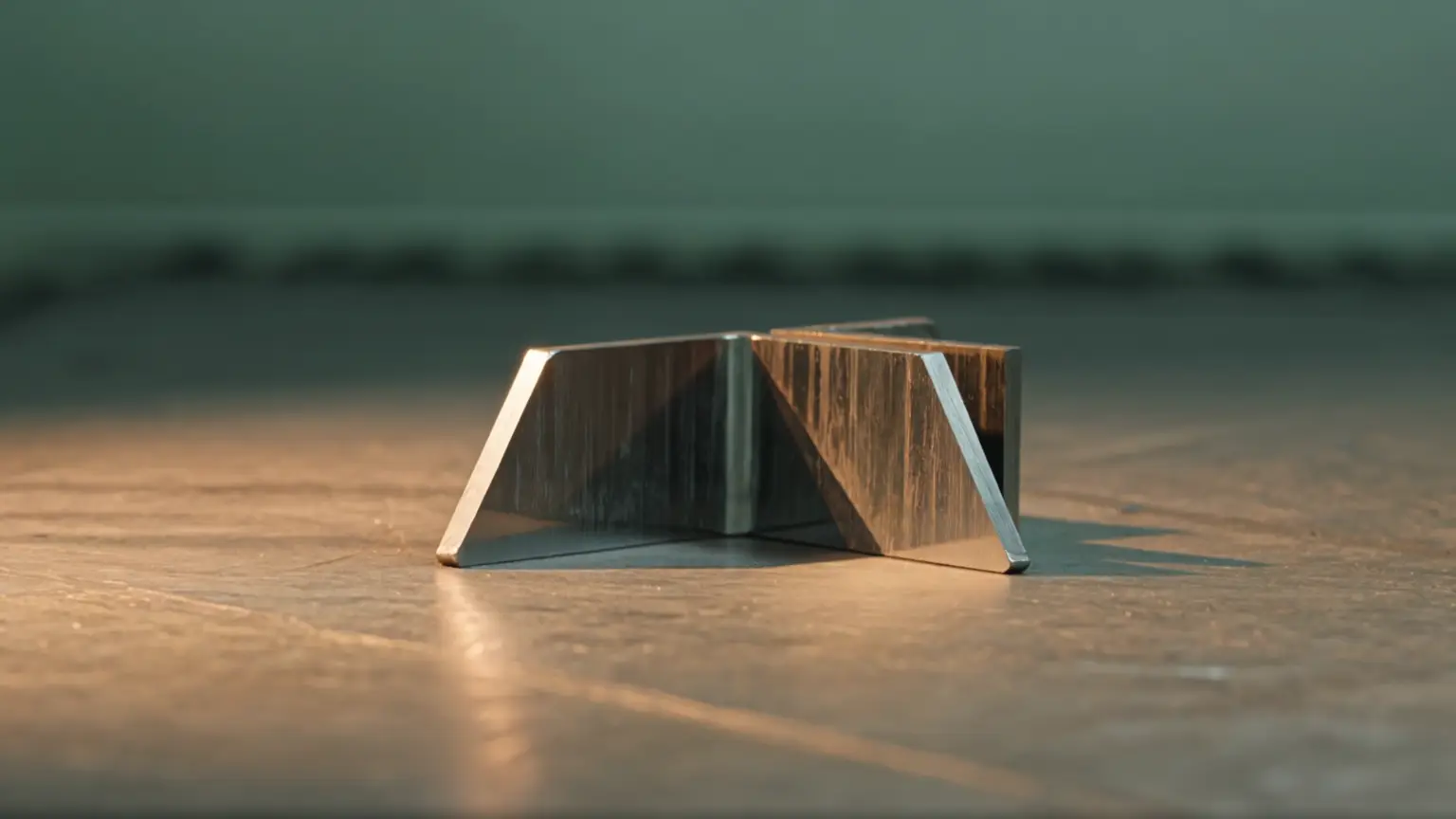 A finished part with clean cut edges on the machine bed